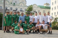 Состоялся товарищеский матч по футболу между командами Хабаровской семинарии и молодежного движения «Курс-Восток»