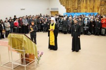 Освящение Албазинской иконы Богородицы в Судостроительном колледже г.Хабаровска. 9 марта 2012 г.